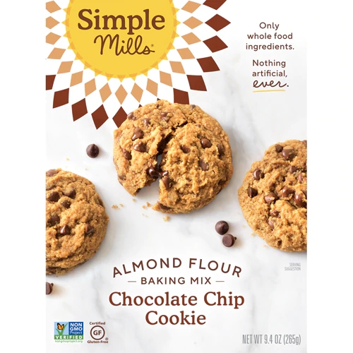 Mistura para Cookies de Gotas de Chocolate Sem Glúten Simple Mills com Farinha de Amêndoas - 266g
