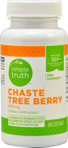 Simple Truth® Vitex Agnus-Castus (Amor-Perfeito) 440mg - 100 Cápsulas - Suporte ao Bem-Estar Feminino