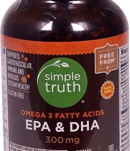Simple Truth® EPA & DHA - 300mg de Ômega-3 - 100 Cápsulas Gelatinosas