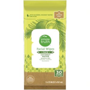 Lenços Faciais Simple Truth Água de Coco - 30 Unidades