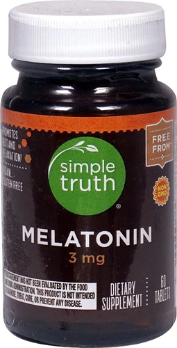 Simple Truth Melatonina 3mg - 60 Comprimidos para Sono Reparador