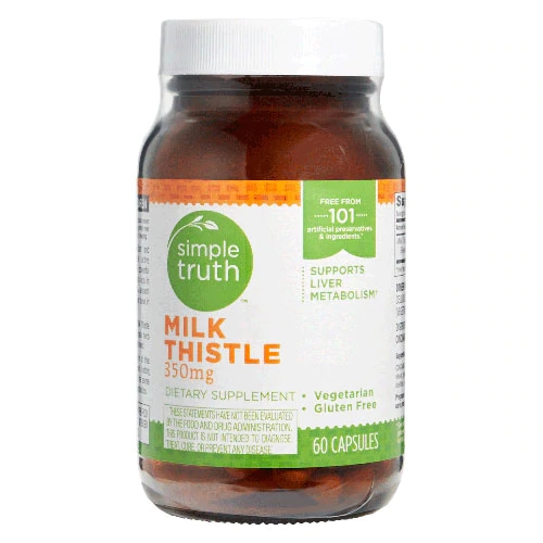 Milk Thistle 350mg - 60 Cápsulas Simple Truth® - Suporte ao Fígado e Bem-Estar