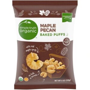 Simple Truth Orgânico Assado Puffs Sabor Maple Pecan 113g - Lanche Integral