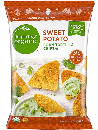 Chips de Tortilla de Milho Orgânico Simple Truth® Batata Doce - 213g - Sabor e Nutrição