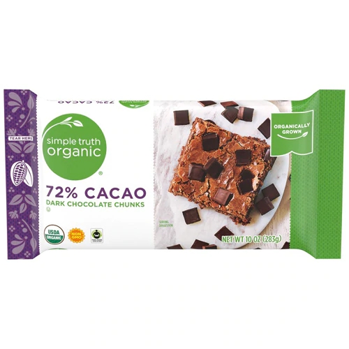 Simple Truth® Organic Dark Chocolate Chunks 72% Cacao -- 10 oz