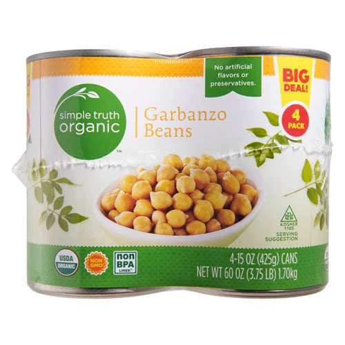 Grão de Bico Orgânico Simple Truth® - 1.814g (Pacote com 4 unidades de 454g)
