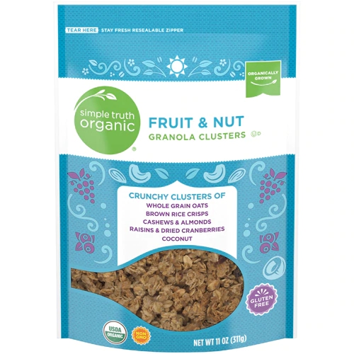 Granola Orgânica Simple Truth Fruit & Nut - 312g - Frutas e Castanhas