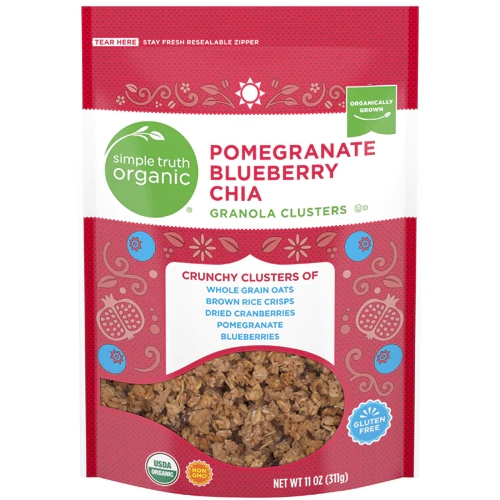 Granola Orgânica Simple Truth Pomegranate Blueberry Chia 312g
