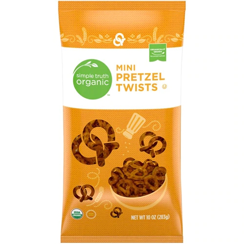 Simple Truth Mini Pretzel Twist Orgânico 283g - Snack Integral e Delicioso