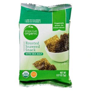 Snack de Alga Marinha Orgânica Torrada com Sal Marinho Simple Truth® - 5g