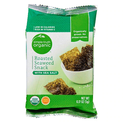 Snack de Alga Marinha Orgânica Torrada com Sal Marinho Simple Truth® - 5g