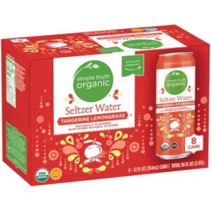 Comprar simple truth® organic seltzer water tangerine lemongrass -- 8 cans preço no brasil beverages food & beverages soda & soft drinks suplementos em oferta suplemento importado loja 7 online promoção -