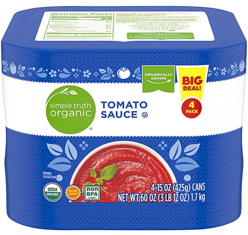 Molho de Tomate Orgânico Simple Truth® - Pack com 4 Unidades de 425g