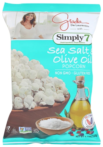 Pipoca Sem Glúten Giada De Laurentiis Simply 7 com Sal Marinho - 125g