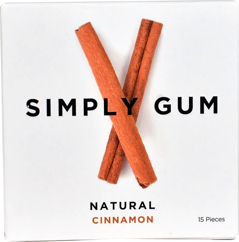 Simply Gum Chiclete Natural de Canela - 15 Unidades