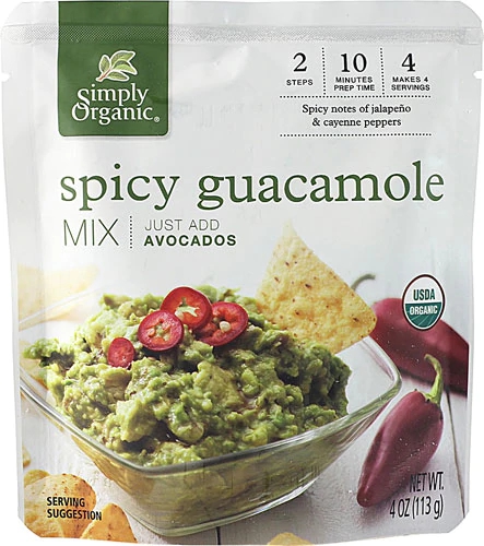 Guacamole Picante Orgânico Simply Organic - 113g