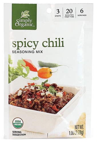 Simply Organic Tempero Picante Chili - 28g - Toque Apimentado em Suas Refeições