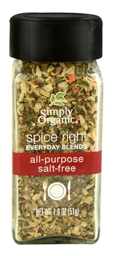 Simply Organic Tempero Versátil Sem Sal 51g - Para Todas as Refeições