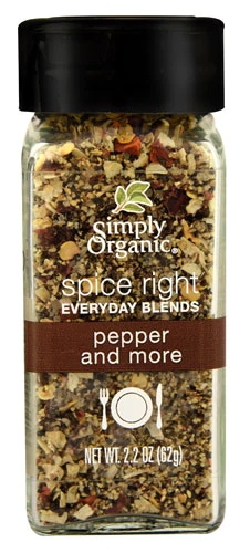 Simply Organic Tempero Pepper and More 62g - Mistura Orgânica Versátil