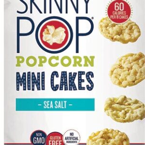 SkinnyPop Mini Bolachas de Pipoca Sem Glúten Sal Marinho 142g