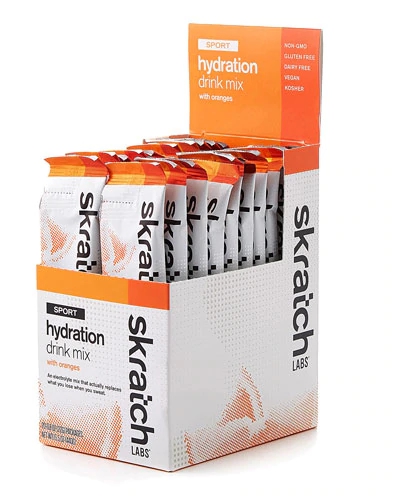 Skratch Labs Drink Mix Hidratação Esportiva Sabor Laranja - 20 Pacotes