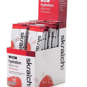 Skratch Labs Sport Hydration Drink Mix com Morango - 20 Pacotes para Hidratação Essencial