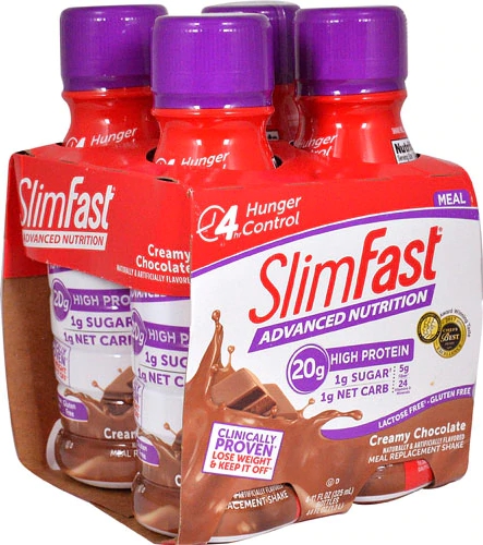 SlimFast Advanced Nutrition High Protein Shake Chocolate Cremoso 4 Unidades (Aprox. 1 Litro)