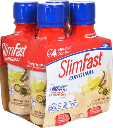 SlimFast Original Shake Refeição Substituta Baunilha Francesa 1420ml (4x355ml)