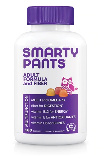 SmartyPants Adult Complete and Fiber Gomas Mastigáveis 180 Unidades - Nutrição Completa e Fibra