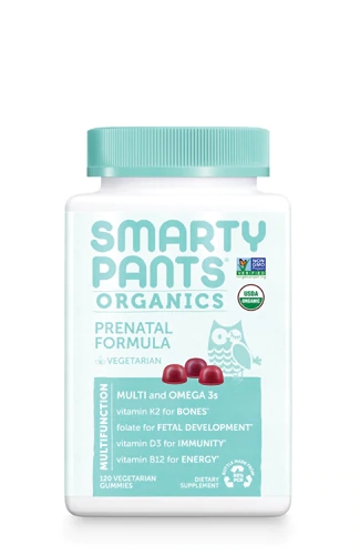 SmartyPants Organics Prenatal Complete - 120 Gomas - Multivitamínico Completo para Gestantes