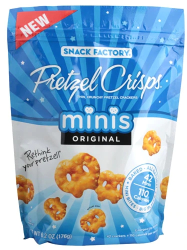 Snack Factory Pretzel Crisps® Minis Original 176g - O Snack Crocante Perfeito