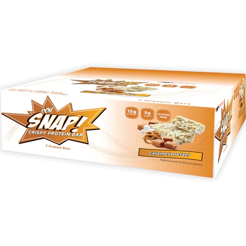 Barra de Proteína Snap Nutrition Ooh SNAP! Caramel Pretzel - 7 Barras (Aprox. 315g)
