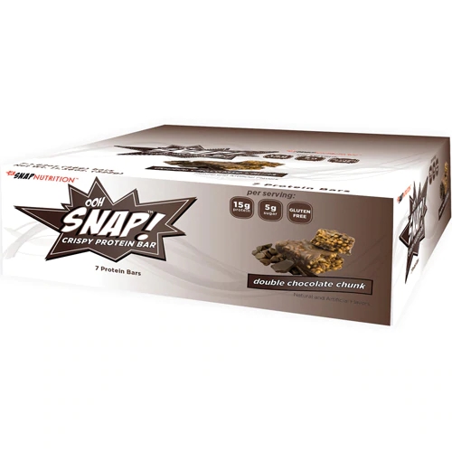 Barra de Proteína Ooh Snap Double Chocolate Chunk Snap Nutrition - 7 Barras (Aprox. 250g)