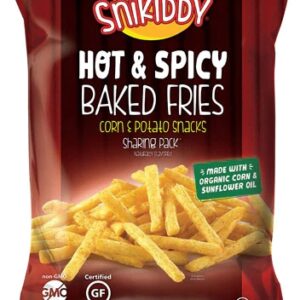 Snikiddy Batata Frita Orgânica Assada Hot & Spicy 128g - Snack Saudável e Saboroso