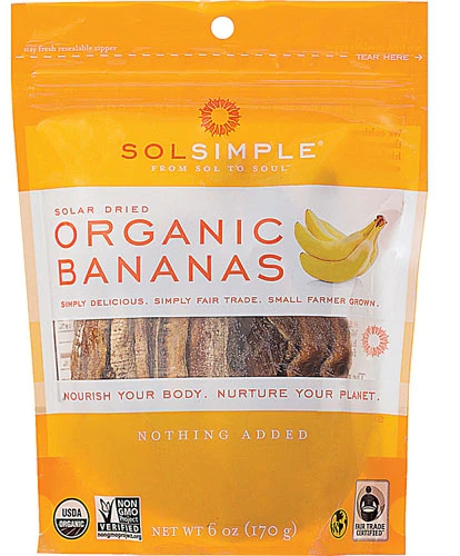 Banana Desidratada Orgânica Sol Simple - 170g: Sabor Natural e Energia Pura