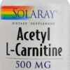 Comprar solaray acetyl l-carnitine -- 500 mg - 30 vegetarian capsules preço no brasil amino acids l-carnitine suplementos em oferta vitamins & supplements suplemento importado loja 1 online promoção -