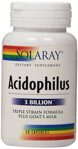 Solaray Acidophilus plus Goat's Milk -- 3 billion microorganisms - 50 Capsules