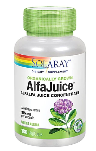 Solaray Alfajuice 315 mg - 180 VegCaps: Vitalidade e Bem-Estar Natural