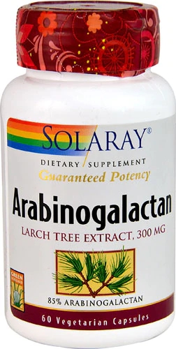Solaray Arabinogalactan 300mg - 60 Cápsulas Vegetarianas: Suporte Imunológico Natural