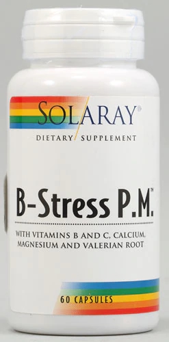 Solaray B-Stress PM™ 60 Cápsulas: Alívio Natural para o Estresse Noturno e Recuperação