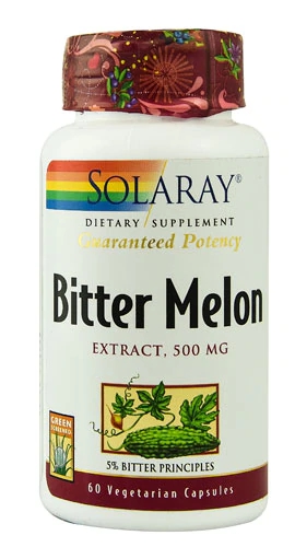 Solaray Melão Amargo Extrato 500mg - 60 Cápsulas Vegetarianas