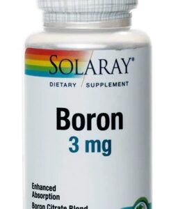 Solaray Boron 3mg - 60 Cápsulas Vegetais: Essencial para Ossos e Bem-Estar