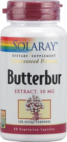 Solaray Butterbur Extract 50mg - 60 Cápsulas Vegetarianas - Bem-Estar Natural