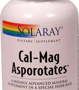 Solaray Cal-Mag Asporotates Suplemento de Cálcio e Magnésio 120 Cápsulas
