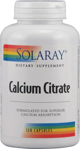 Solaray Cálcio Citrato 1000mg - 120 Cápsulas - Suporte Ósseo Essencial