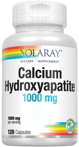 Solaray Cálcio Hidroxiapatita 1000mg - 120 Cápsulas: Fortaleça Seus Ossos