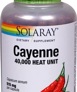 Solaray Pimenta Caiena 515 mg - 180 VegCaps | Vitalidade e Bem-Estar