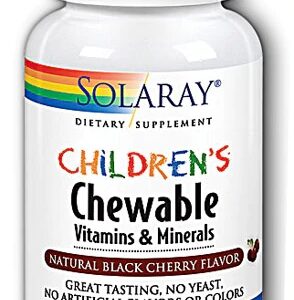 Solaray Children's Chewable Vitamins and Minerals Natural Black Cherry -- 60 Chewables