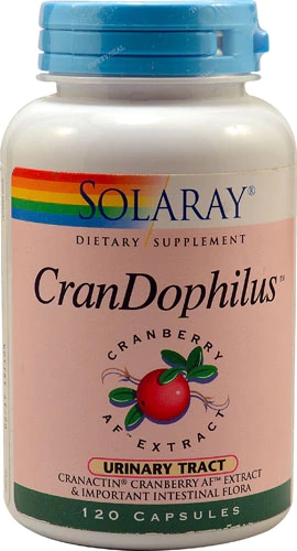 Solaray CranDophilus 120 Cápsulas - Saúde Urinária e Intestinal