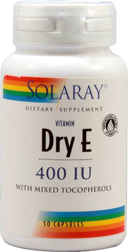 Solaray Vitamina E Seca 400 IU - 50 Cápsulas: Potência Antioxidante Essencial